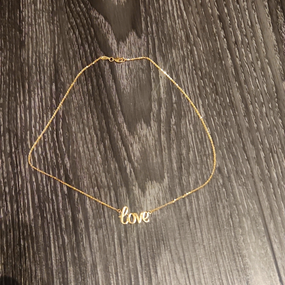 14K GOLD LOVE Pendant Necklace
